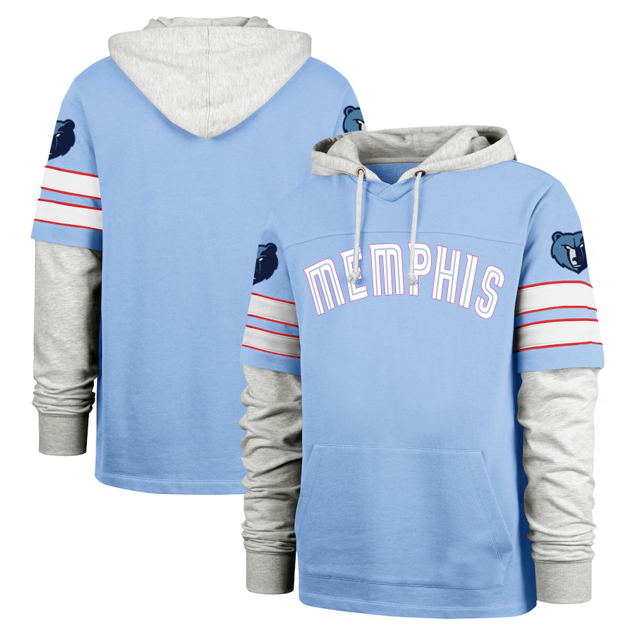 Men Memphis Grizzlies blue 2024 NBA hoodie->memphis grizzlies->NBA Jersey
